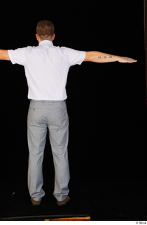  Oris brown shoes business dressed grey trousers standing t-pose white shirt whole body 0005.jpg